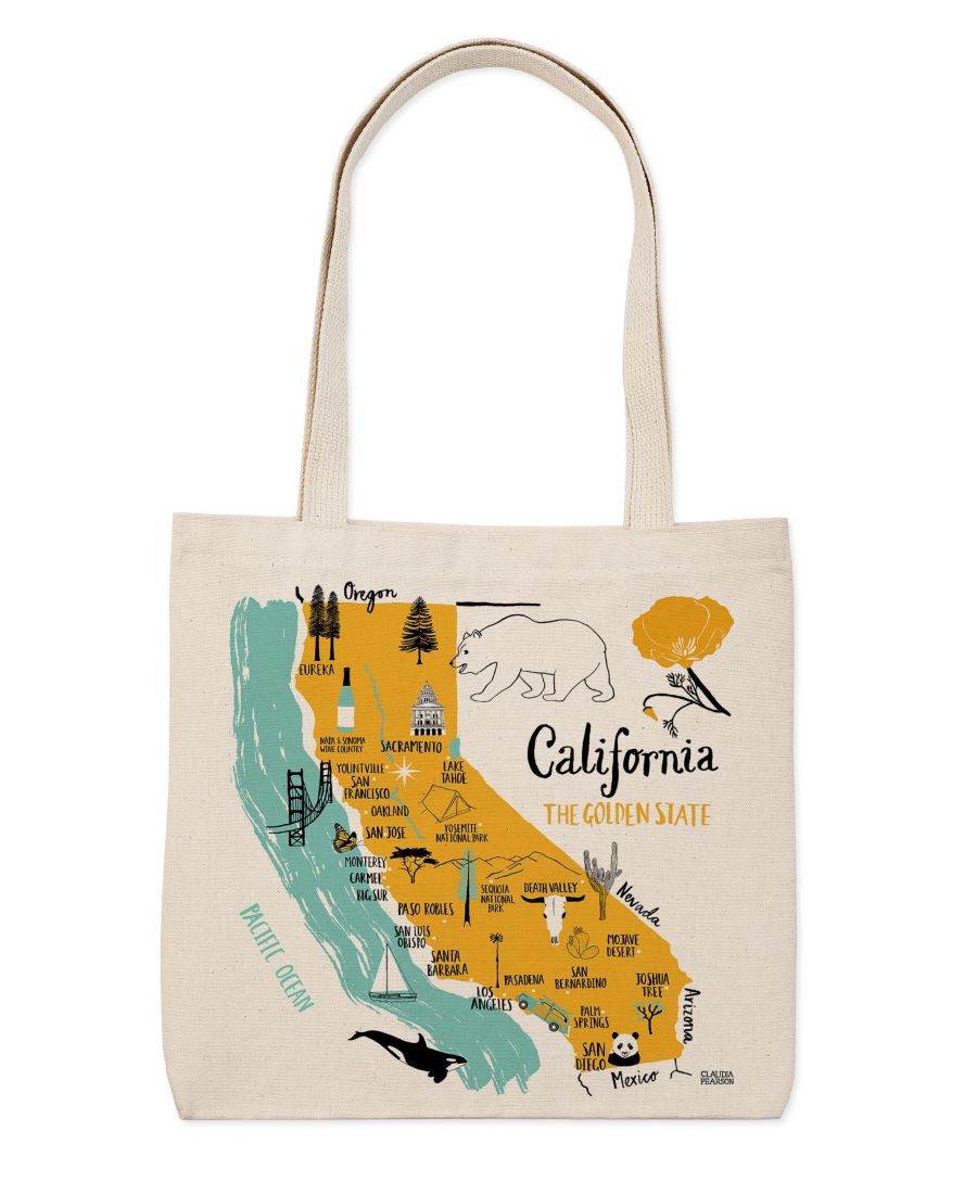 

Повседневная сумка штата Калифорния Claudia Pearson, Teal, yellow, black