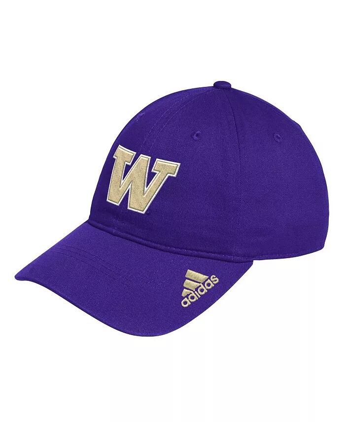 

Мужская фиолетовая регулируемая шапка с логотипом Washington Huskies в раздевалке Adidas, фиолетовый