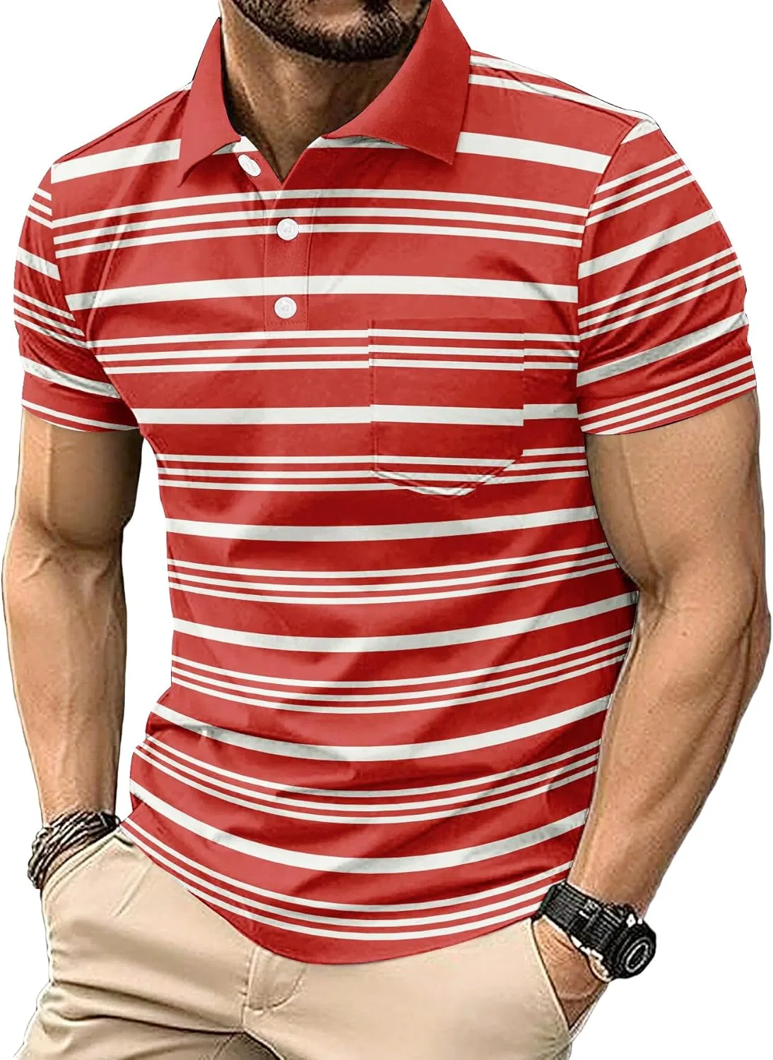 Мужское поло из 6 штук, дышащая ткань, Generic, набор 6 шт, Style-6pack-2 — фото 2