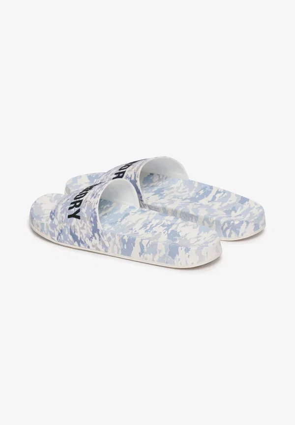 Сланцы Superdry camo print pool sliders, белый камуфляж — фото 4