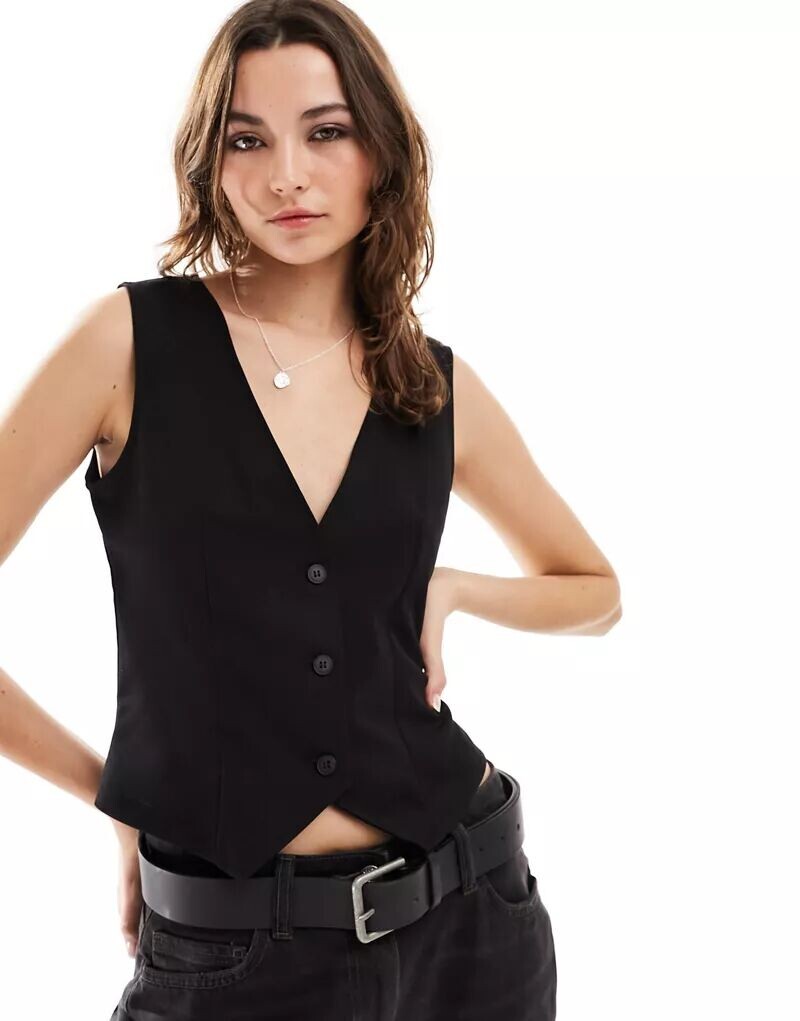 

Черный жилет Monki