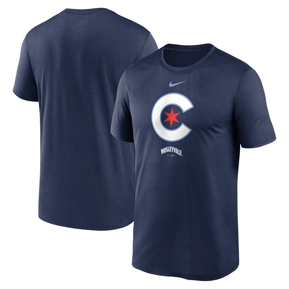 

Мужская темно-синяя футболка с логотипом Nike Chicago Cubs City Connect, цвет Cub Navy