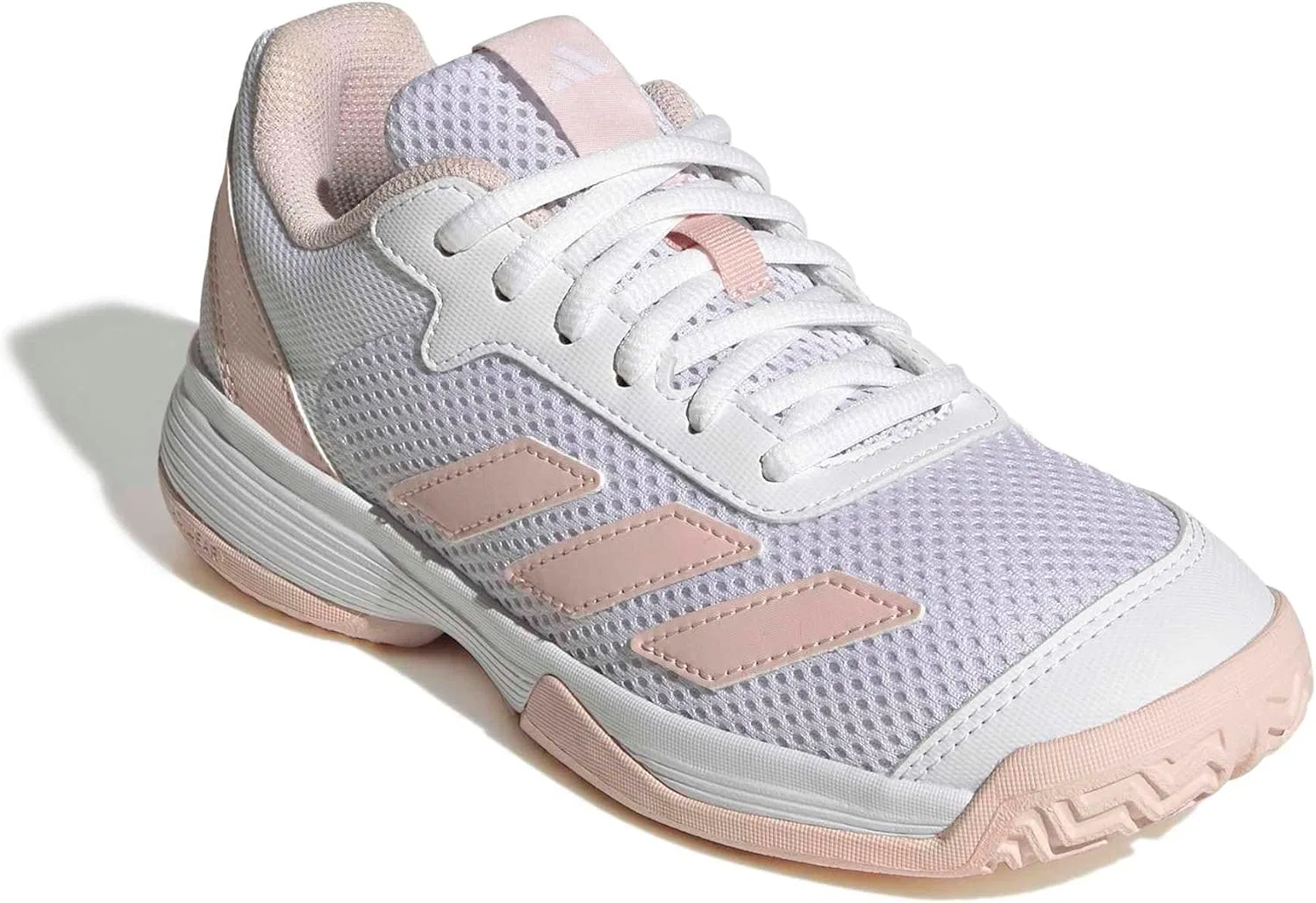 Детские теннисные кроссовки adidas Courtflash, белый/розовый — фото 3