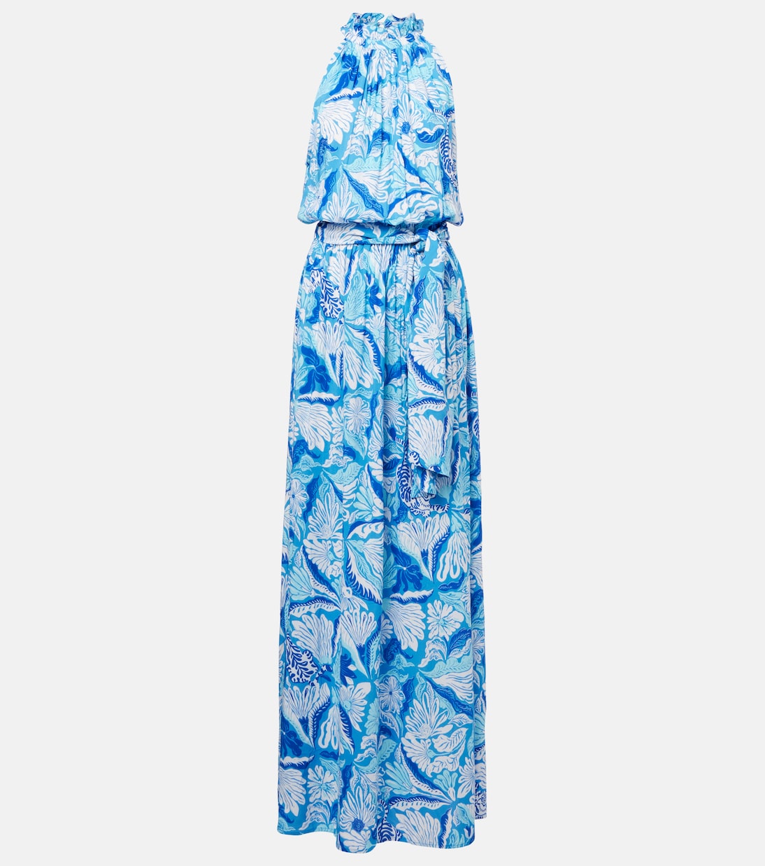 

Макси-платье с принтом Bianca Poupette St Barth, Blue Tiger Lily