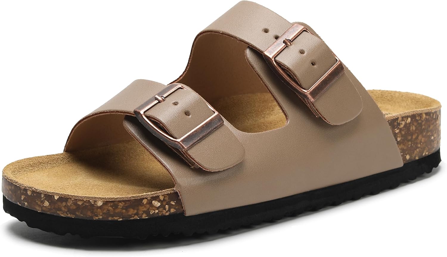 

Сандалии с пробковой стелькой из натуральной кожи с поддержкой свода стопы, женские и мужские плоские тапочки на скользящей подошве с регулируемыми двойными пряжками, пляжные сандалии с памятью формы, открытый носок, для летнего отдыха Generic,...