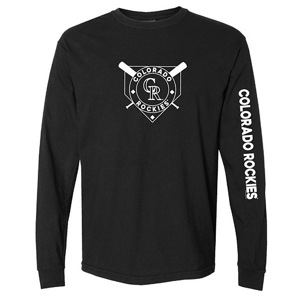 

Женская футболка с длинным рукавом Colorado Rockies черная с эффектом пигментного окрашивания Soft As A Grape, Черный, Женская футболка с длинным рукавом Colorado Rockies черная с эффектом пигментного окрашивания Soft As A Grape