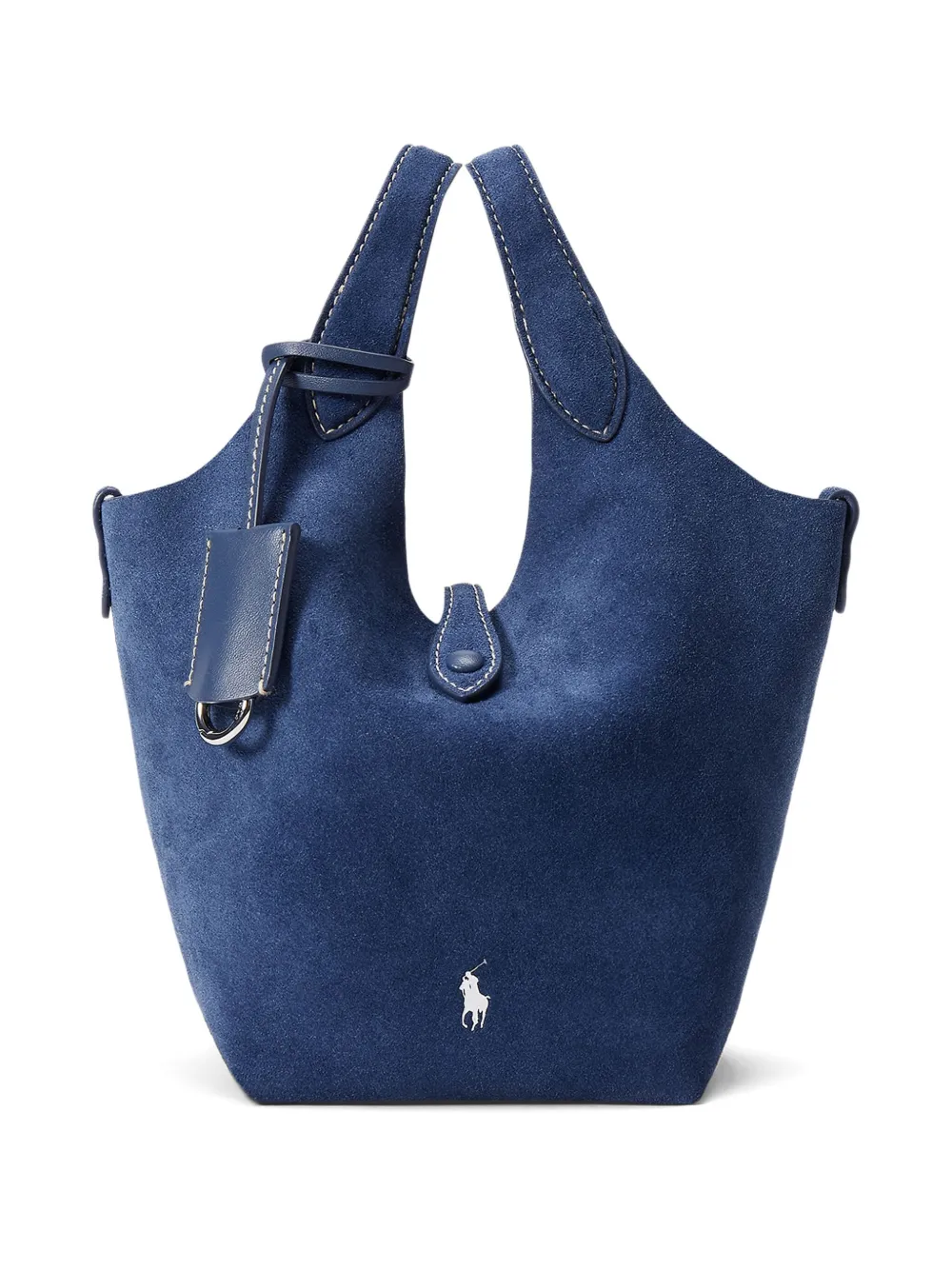 

Сумка-тоут из замши POLO RALPH LAUREN, синий
