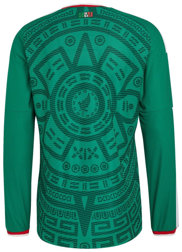 Футболка Adidas Mexico 26 Home Authentic с длинными рукавами, зеленый — фото 2