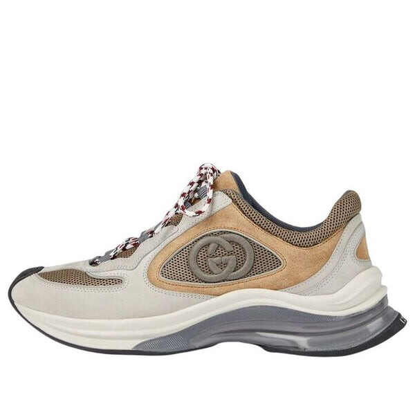 Кроссовки run suede sneakers 'beige tan' Gucci, коричневый