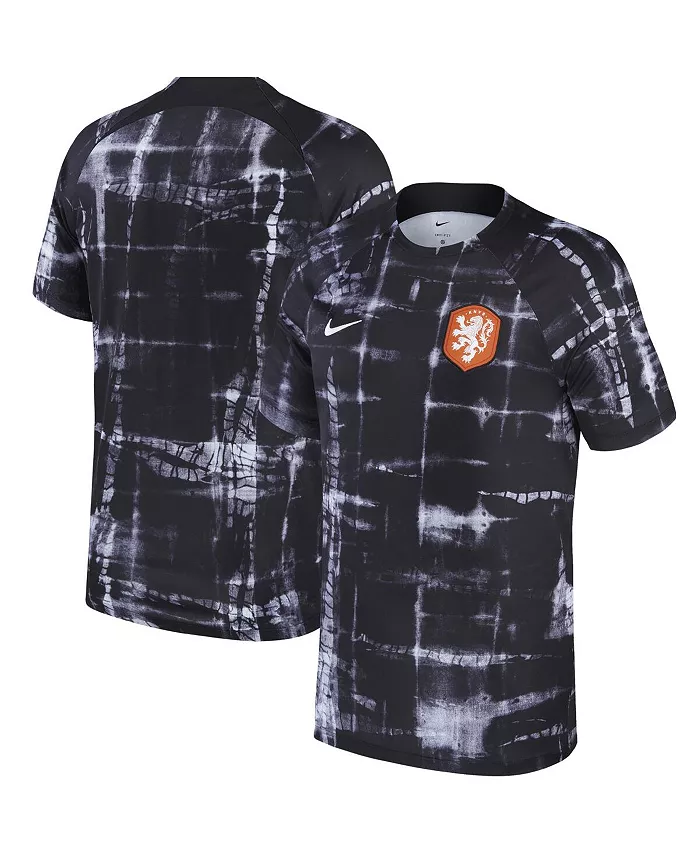 

Мужская черная футболка Netherlands National Team 2022/23 Pre-Match Top Nike