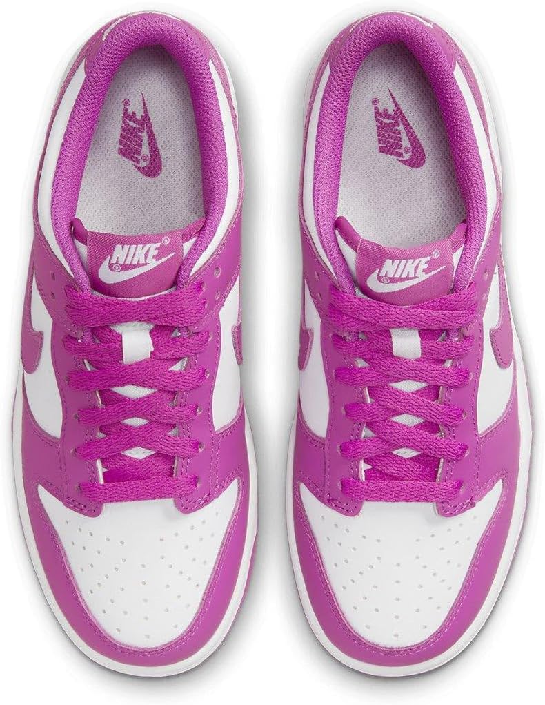 Кроссовки Nike Boys' Dunk Low SE, белый/розовый — фото 3