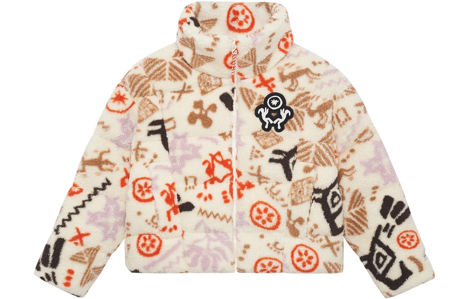 

Женский пуховик из коллекции Sports Life цвета экрю со сплошным принтом LINING, Ecru All over Print