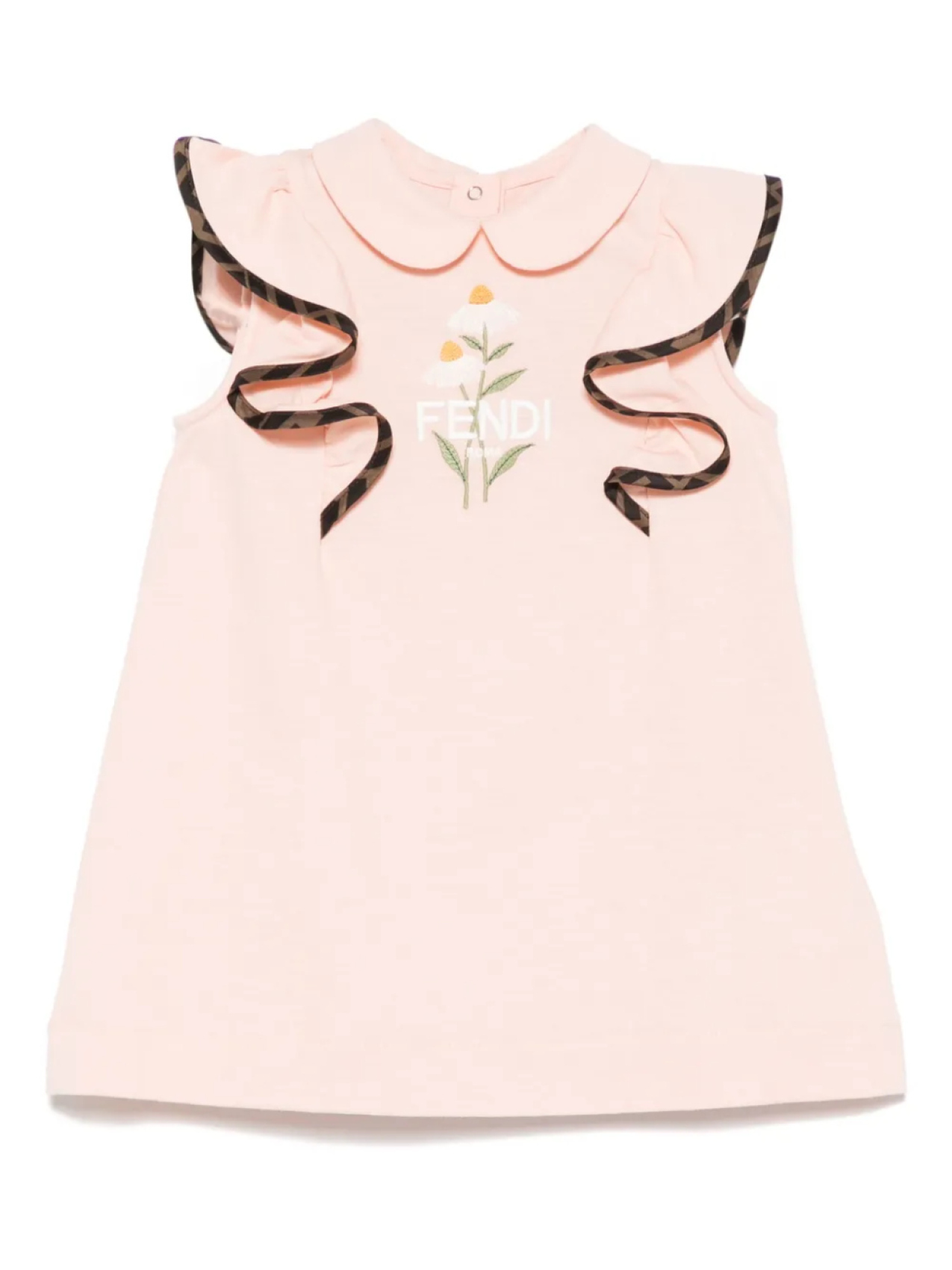

Мини-платье с оборками Fendi Kids, розовый