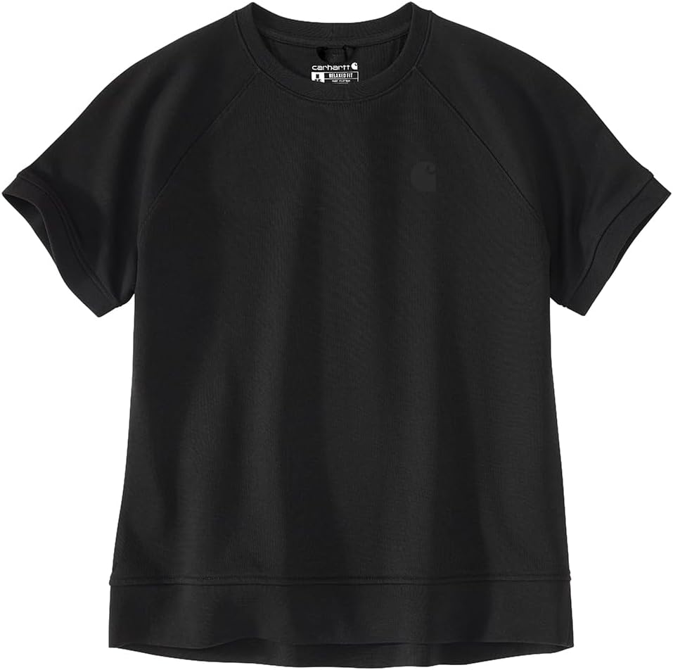 

Carhartt женская футболка-свитшот с коротким рукавом Relaxed Fit French Terry, Black