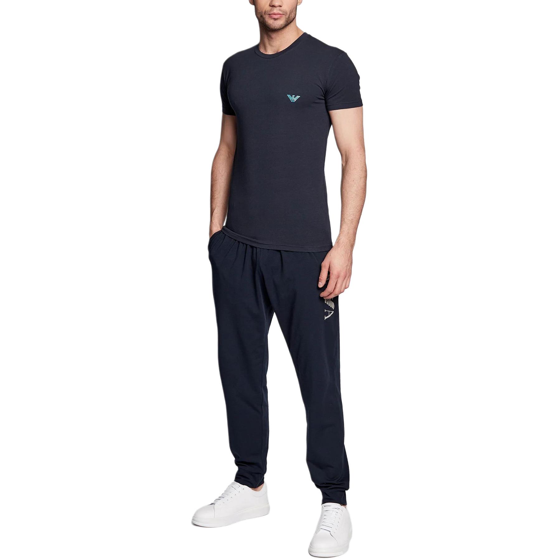 EMPORIO ARMANI Футболка мужская синяя — фото 4