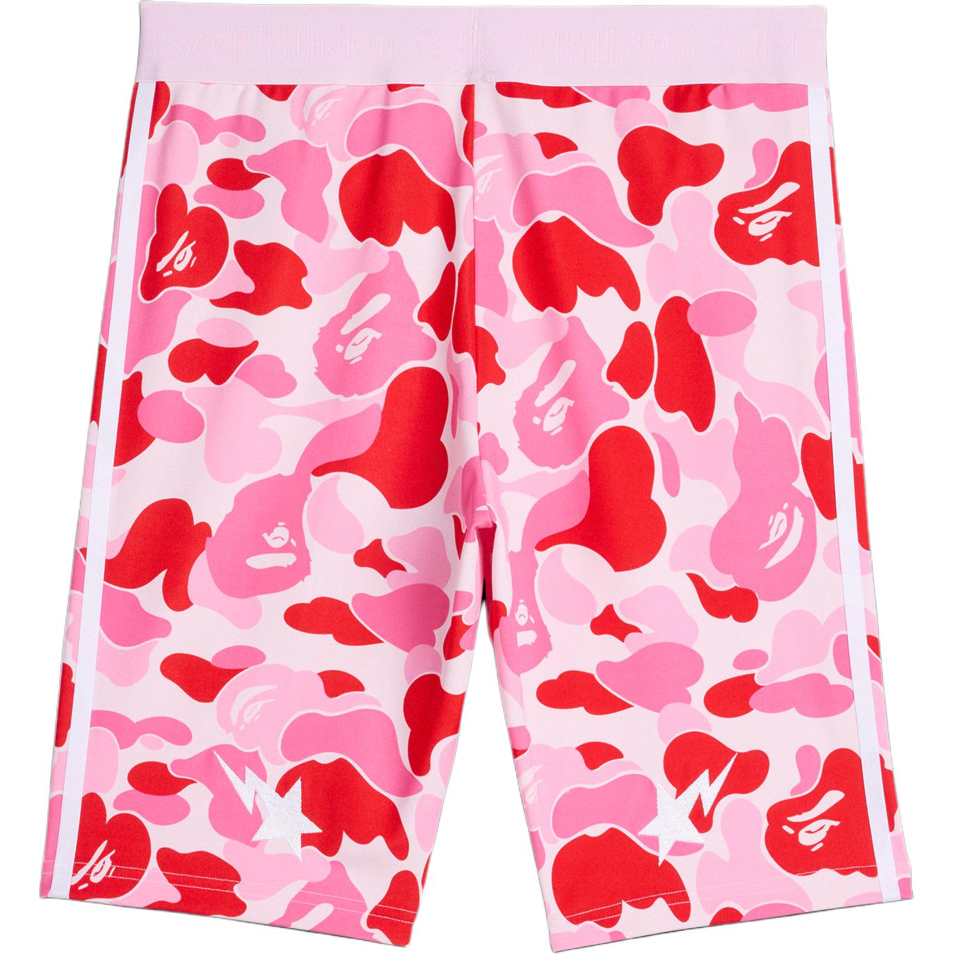A BATHING APE FB Tights спортивные шорты unisex Adidas, розовый/ярко-красный/белый — фото 2