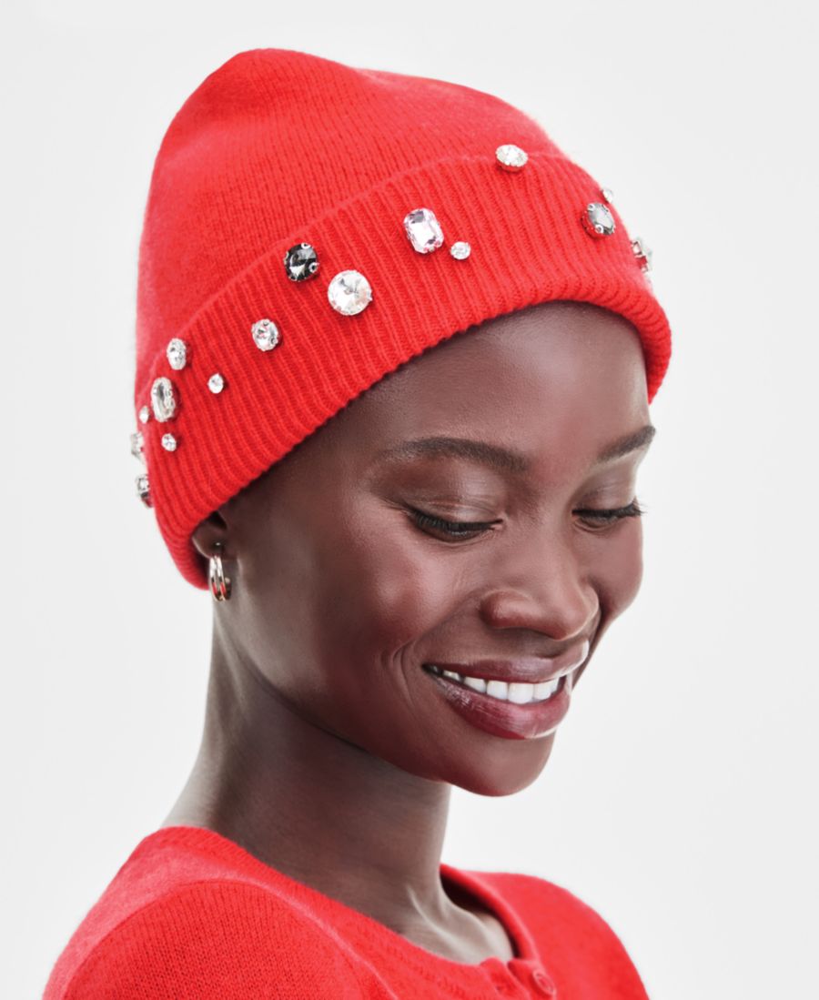 

Женская шапка-бини из 100% кашемира с декоративной отделкой Charter Club, Chilli