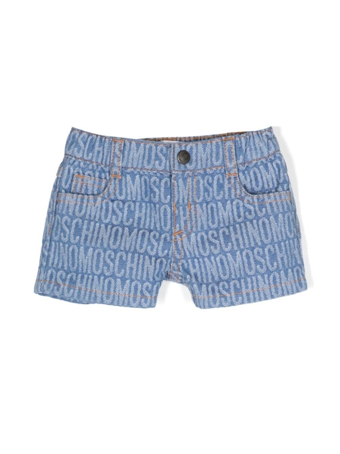 

Moschino Kids шорты с жаккардовым логотипом, синий