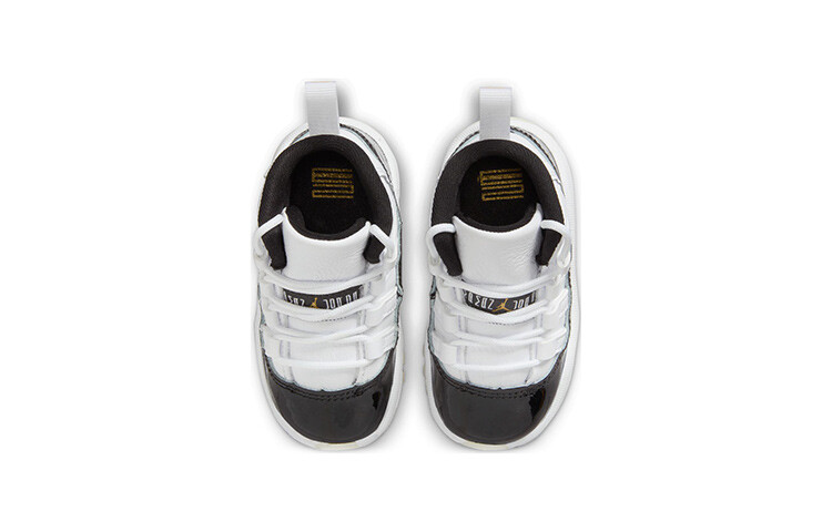 Jordan Air Jordan 11 Обувь для малышей TD, White/Black/Metallic Gold — фото 4
