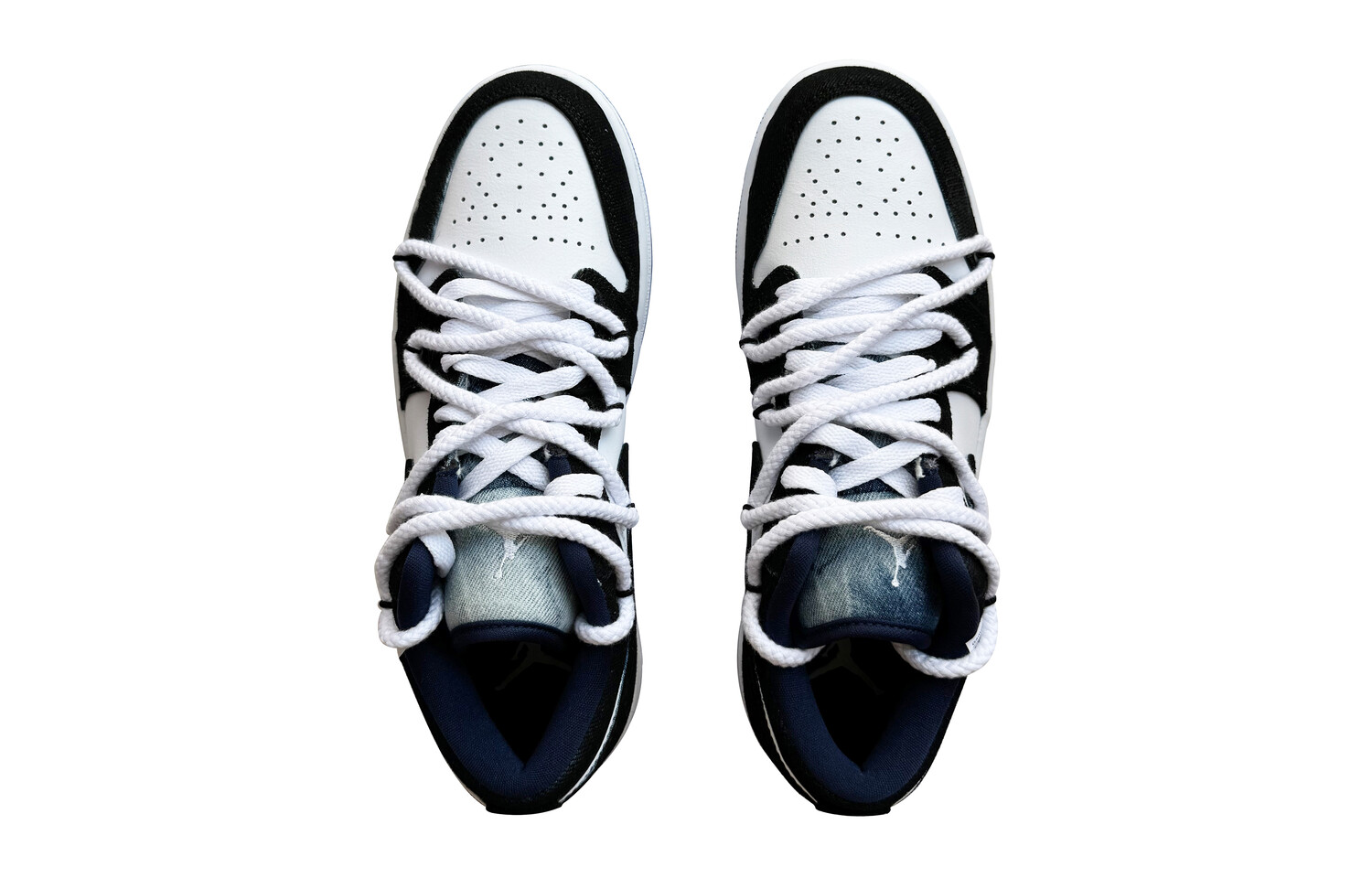 Кроссовки Air JORDAN 1 Vintage Basketball Shoes Men Low-Top Black White — фото 3