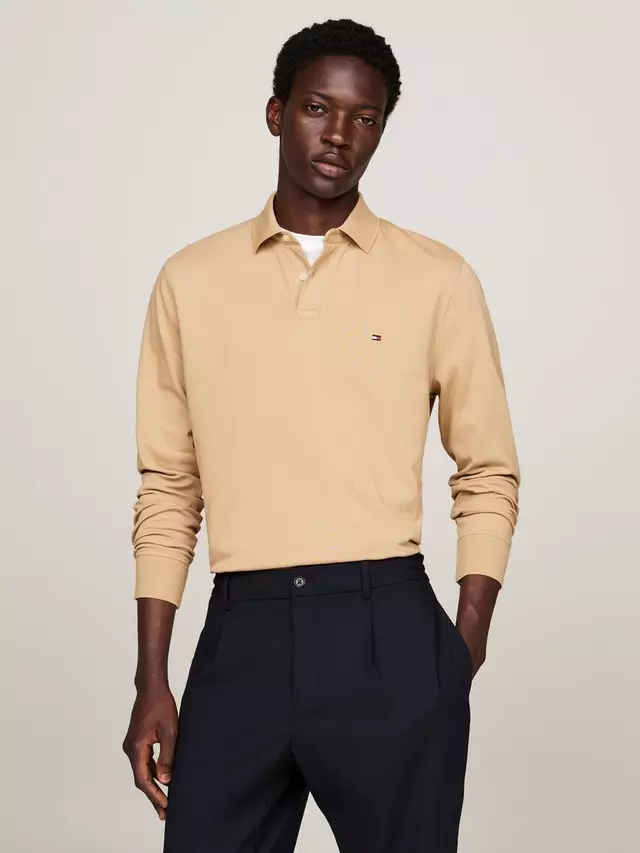 

Поло Tommy Hilfiger 1985 Regular Fit Long Sleeve, цвет classic/khaki