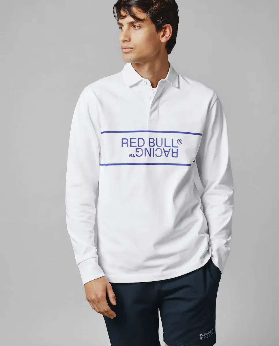 

Мужское поло для регби Red Bull Racing с длинными рукавами и принтом логотипа Pepe Jeans, белый