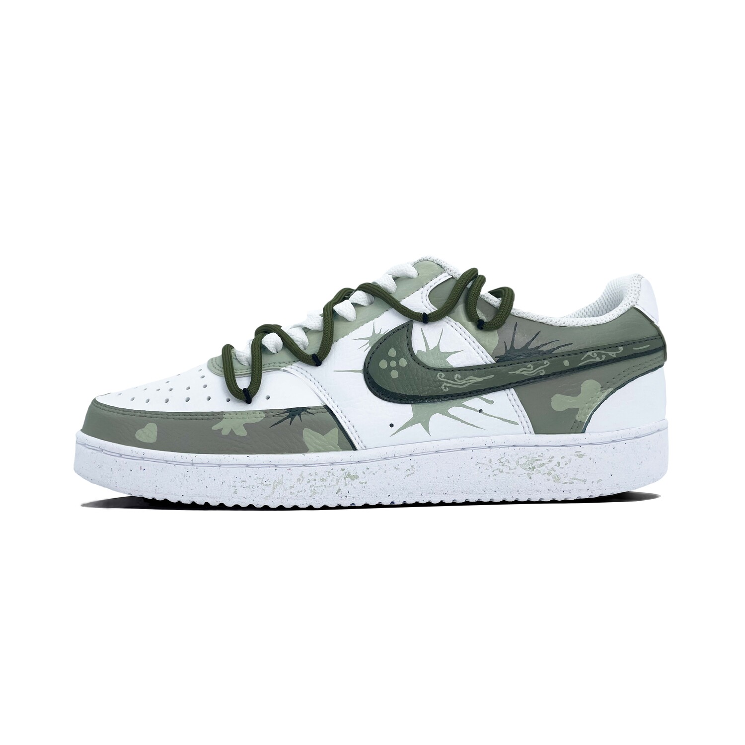 

Кроссовки Nike Court Vision 1 Skateboarding Shoes Men Low-top Green/White, хаки