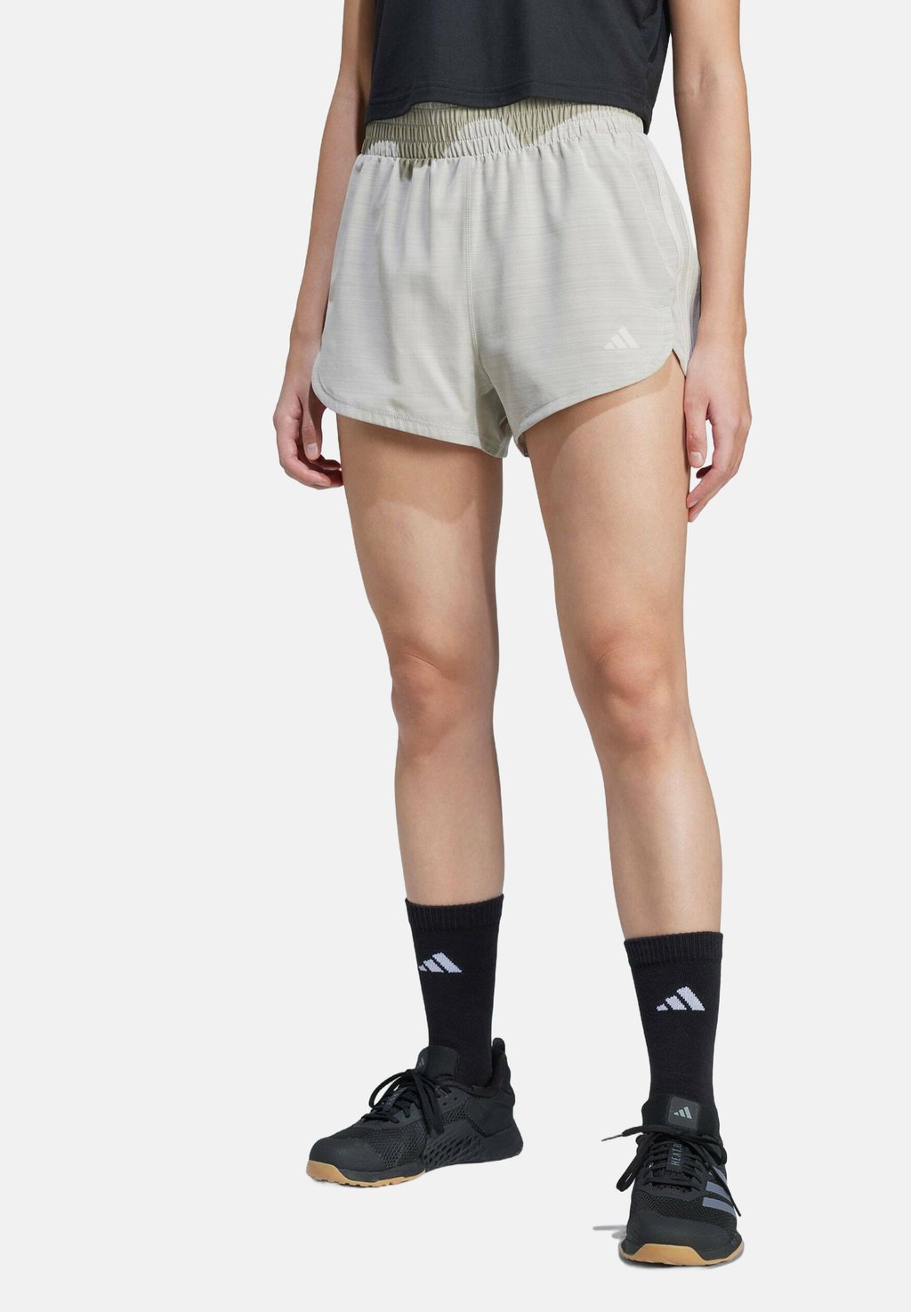 

Спортивные шорты PACER STRIPES HIGH RISE Adidas Performance, бежевый