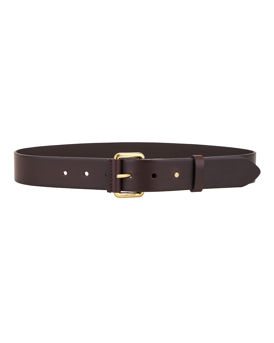 

Ремень Boucle Motorcycle Belt Saint Laurent, цвет Brown Oak