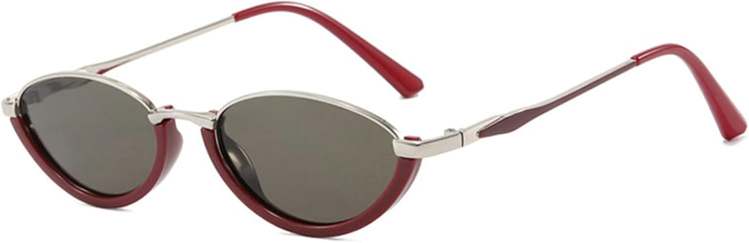 

Солнцезащитные очки Willochra «Кошачий глаз» для женщин, дизайнерские модные солнцезащитные очки в маленькой оправе, коричневые без оправы, защита от ультрафиолета UV400, C6