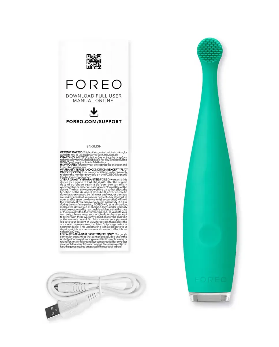 Детская зубная щетка ISSA (0-4) Kiwi Green Panda Foreo — фото 3