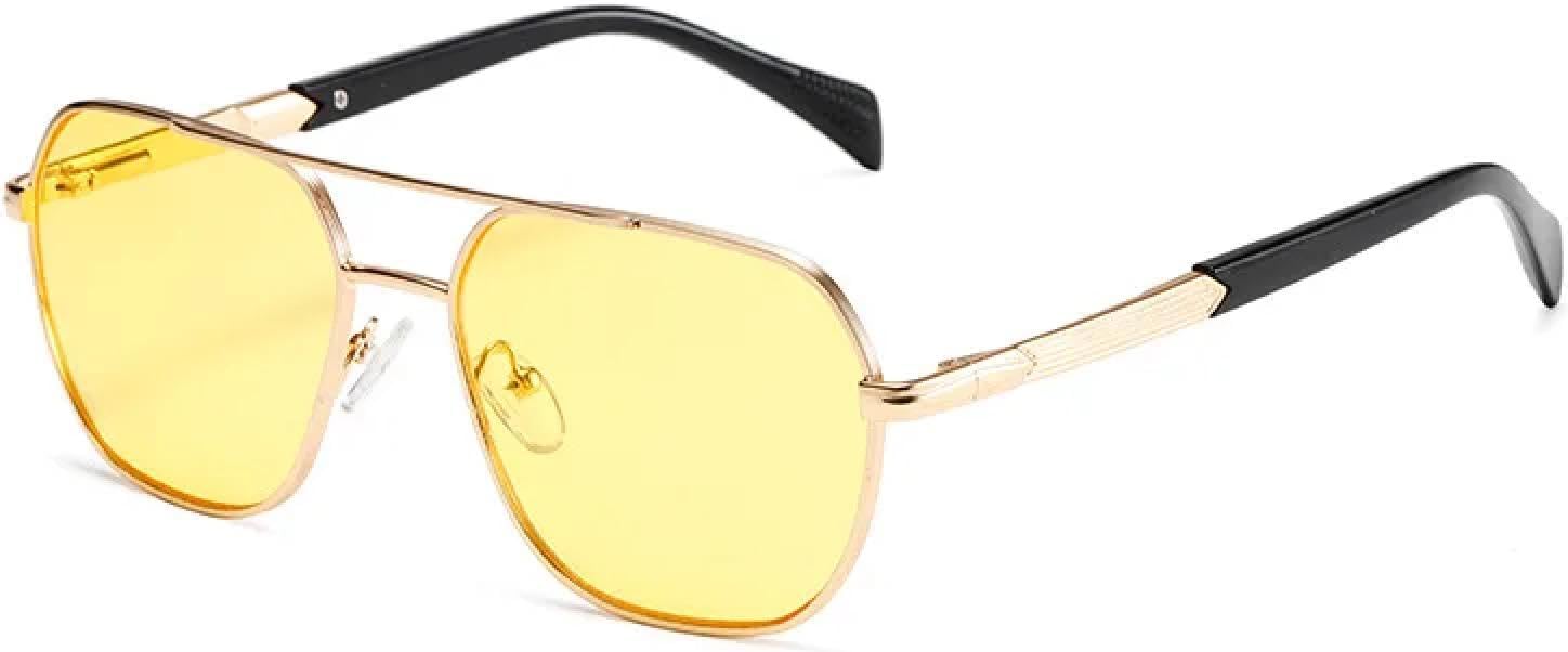 

Мужские ретро-солнцезащитные очки для женщин, для активного отдыха на природе, повседневные, с защитой от УФ-излучения, стильные, с градиентным переходом цвета TVTBBVV, Yellow