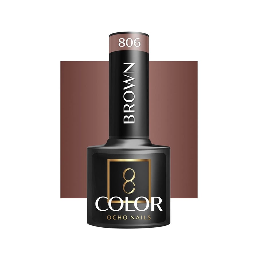

OCHO NAILS Гибридный лак для ногтей коричневый 806 -5 г Active Shop