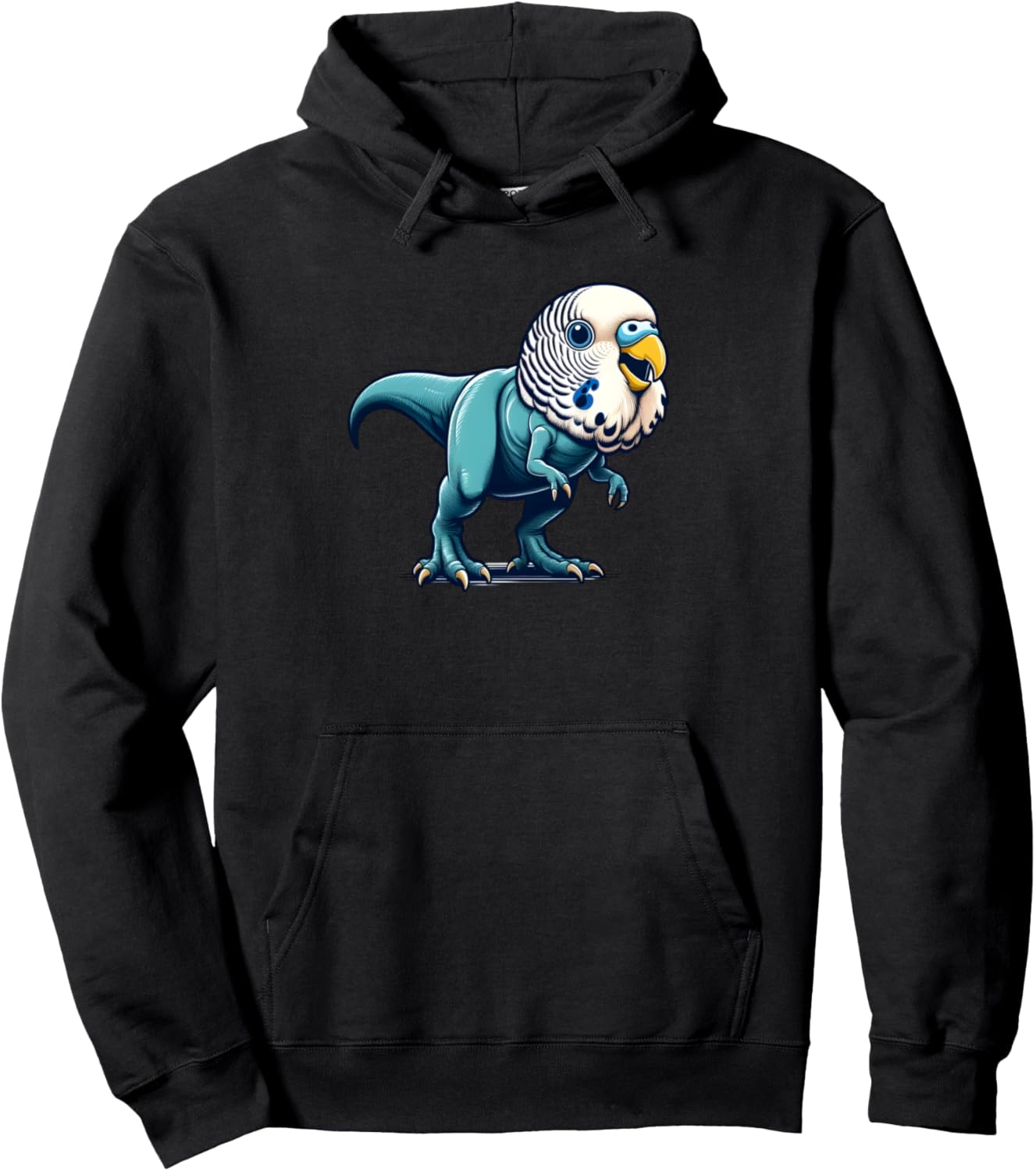 

Толстовка с изображением тираннозавра и головы попугайчика T-Rex Budgerigar Collection, черный