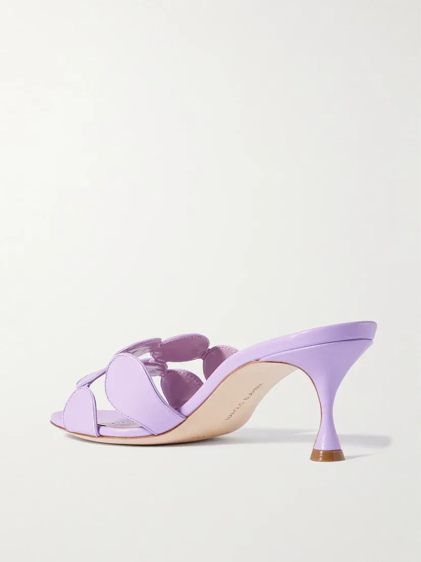 Туфли-мюли Haribalmu 50 из кожи Manolo Blahnik, фиолетовый — фото 3