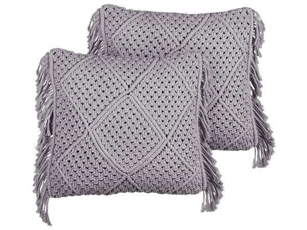 

Подушка Beliani 2 шт BESHAM, 45x45x45 см, серый