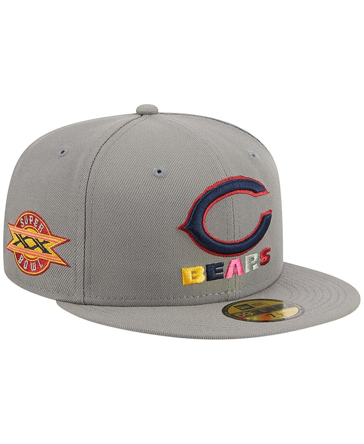 

Мужская серая приталенная шляпа Chicago Bears Color Pack 59FIFTY New Era