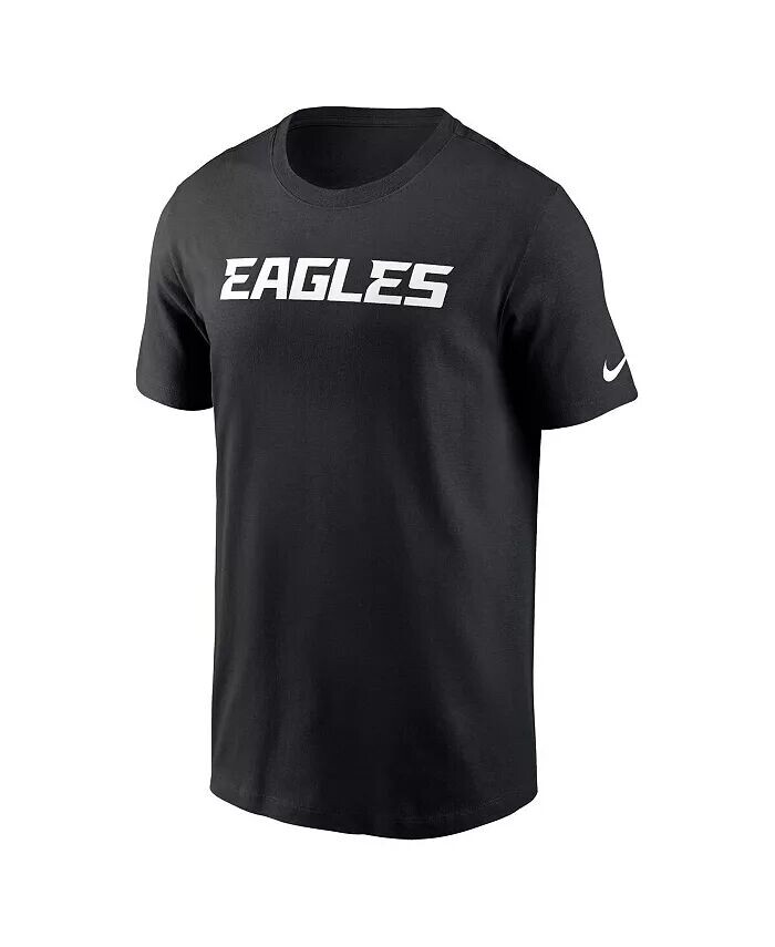 Мужская черная футболка Philadelphia Eagles Primetime Wordmark Essential Nike, черный — фото 3