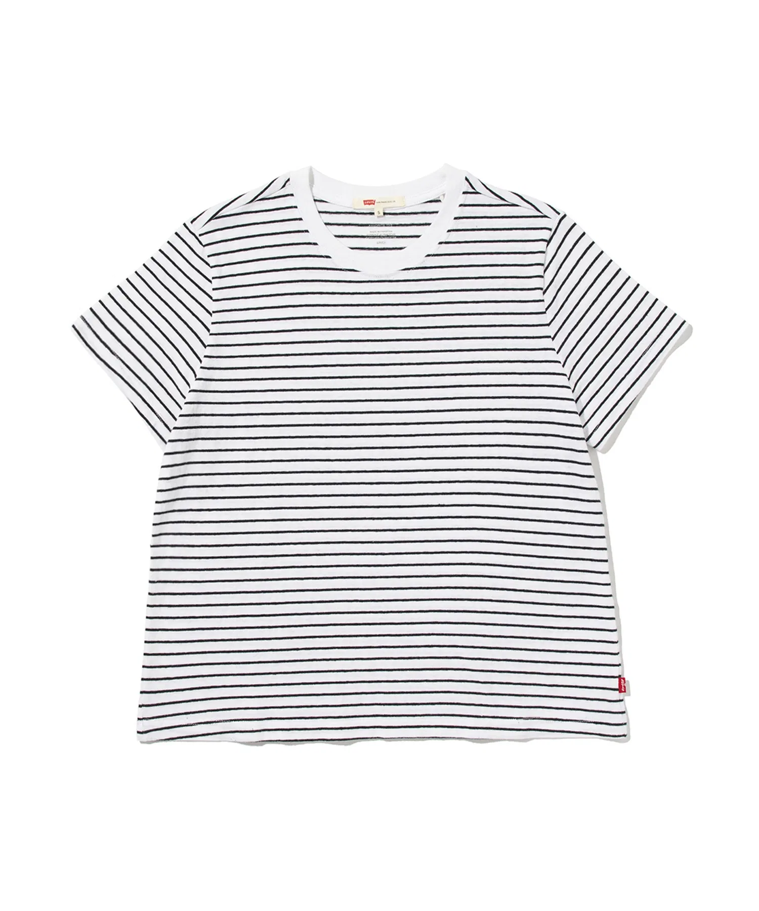 Женская футболка Levi's с коротким рукавом, хлопок, белая — фото 3