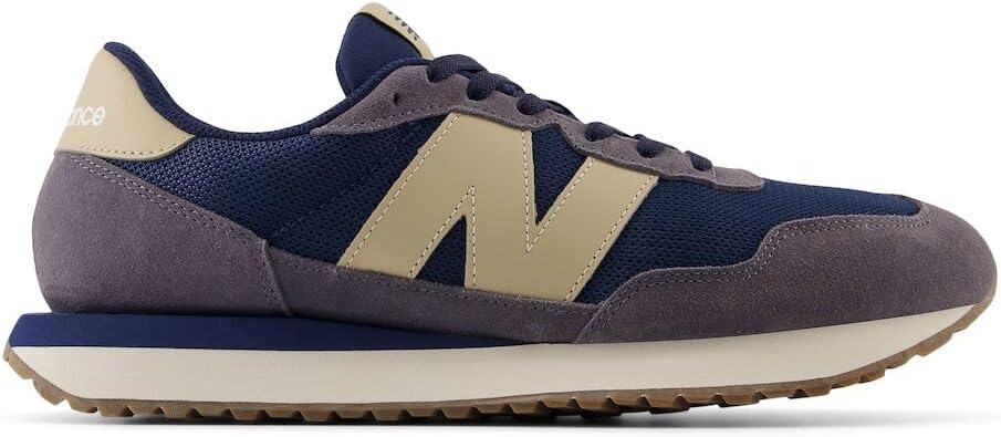 Мужские кроссовки для бега по шоссе New Balance 237 V1 Classic, Navy/Beige — фото 3