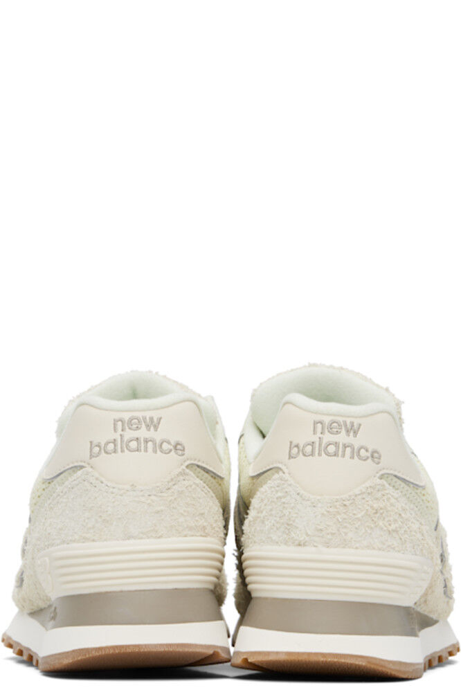 Бежевые и зеленые кроссовки 574 New Balance — фото 2