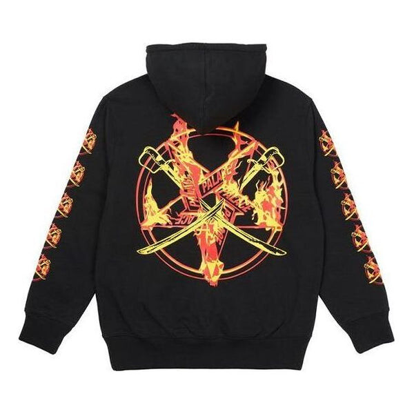 

Толстовка fw21 x salomon flamed hoodie 'black' Palace, черный