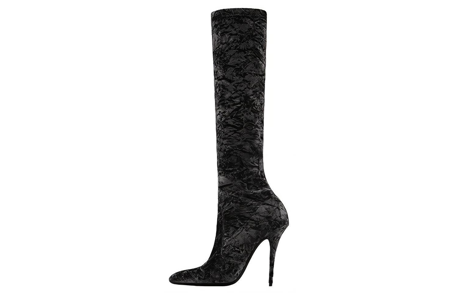Сапоги Ella Velvet 110 мм высотой до бедра Saint Laurent