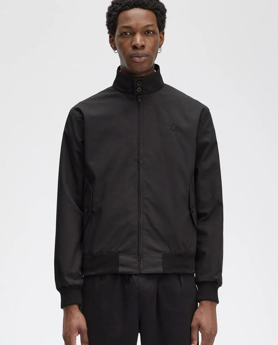 

Мужская куртка с воротником на пуговицах и карманами Fred Perry, черный