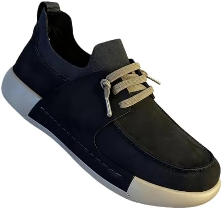 

Мужские повседневные слипоны-лоферы, дышащие удобные прогулочные туфли с мягкой подошвой, черные Generic