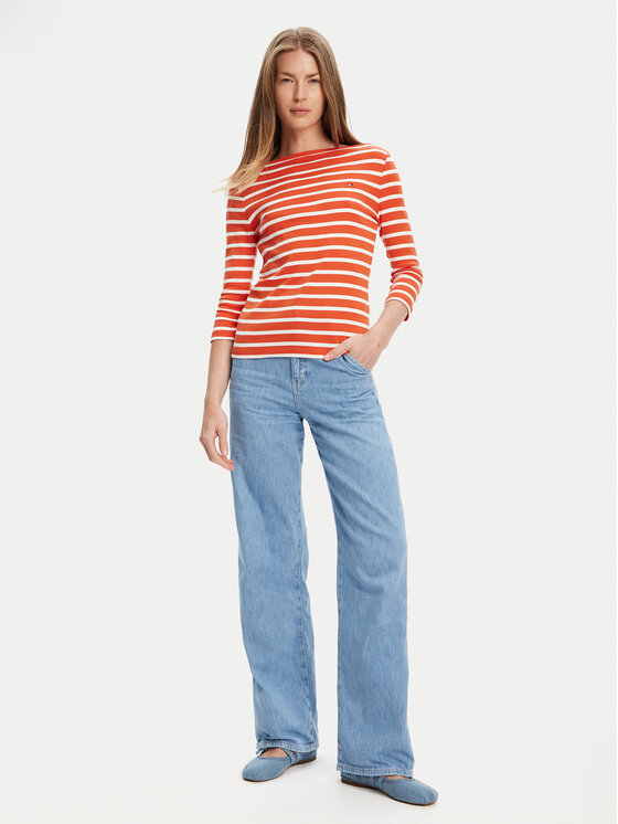 Облегающая блузка New Cody WW0WW40589 Tommy Hilfiger, оранжевый — фото 2