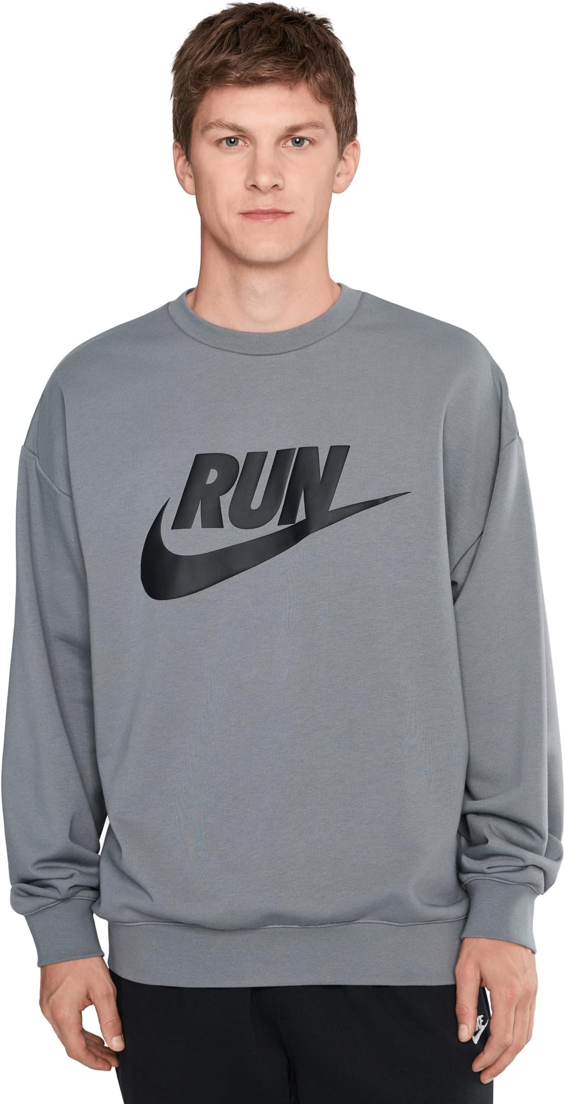 

Мужская флисовая кофта для бега Dri-FIT Swoosh Nike, Smoke Grey/Black