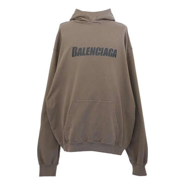 

Куртка boxy logo hoodie 'taupe black' Balenciaga, коричневый