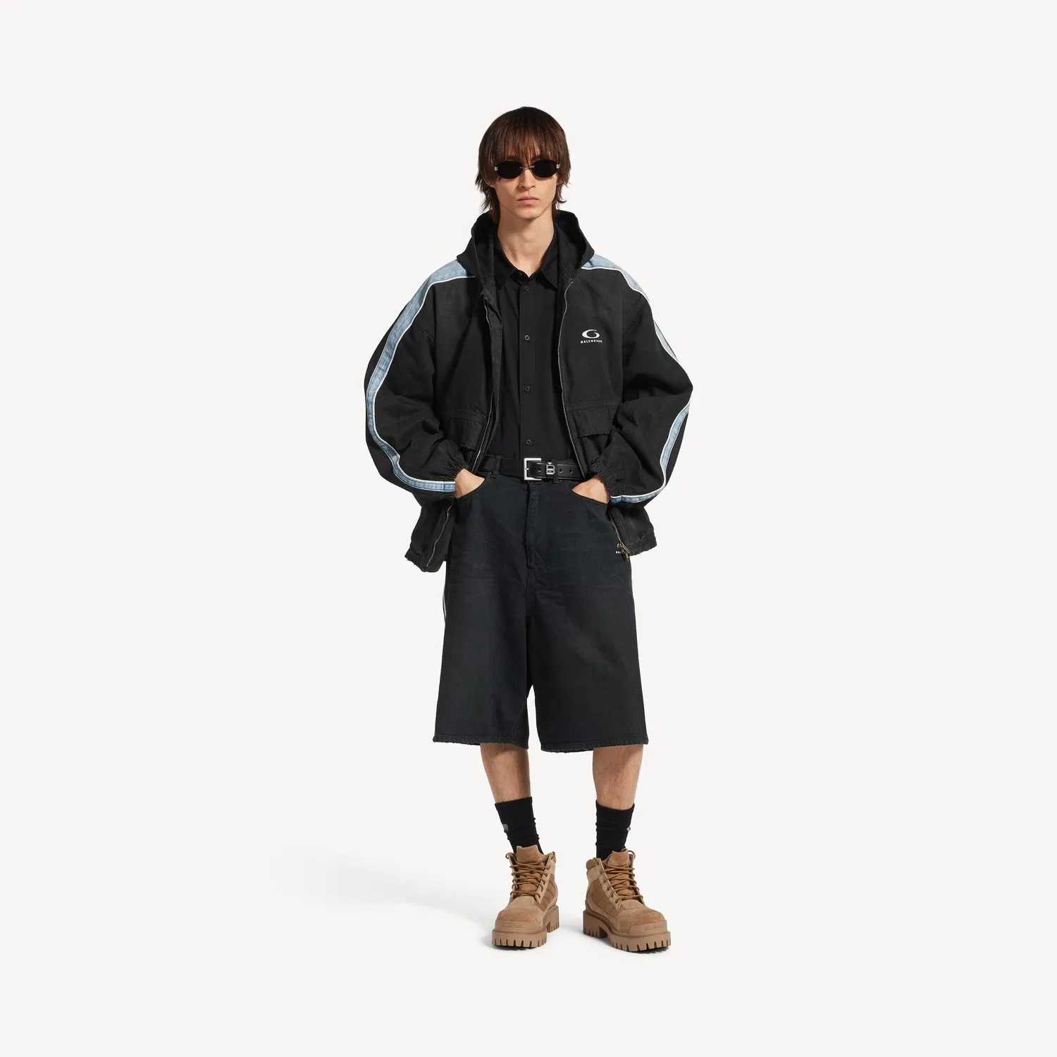 Мужская куртка с отделкой кантом в черном цвете BALENCIAGA, черный — фото 2