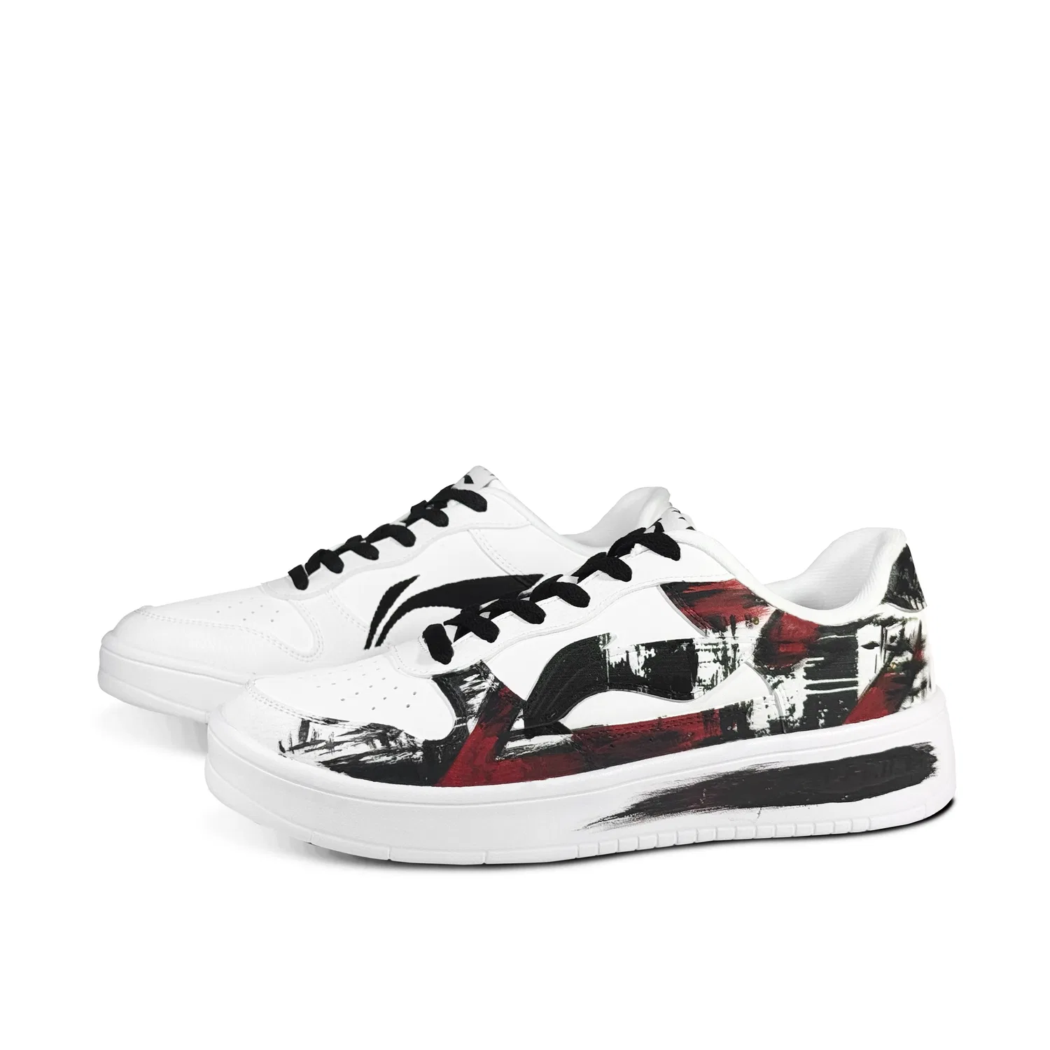Кроссовки скейтбордические с принтом Li-Ning Black White — фото 4